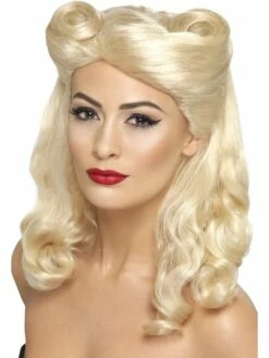1940's Pin Up Blonde Pruik