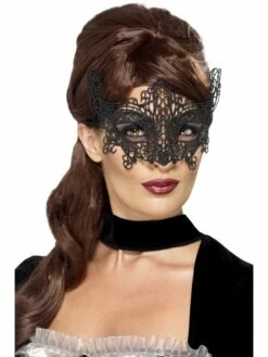 Zwart Filigree Swirl Oogmasker