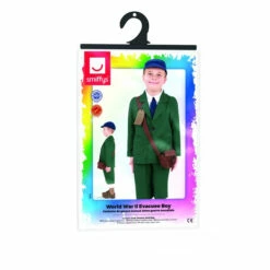 World War II Evacuee Boy Kostuum Groen -CarnavalKast Winkel 600x800 1222