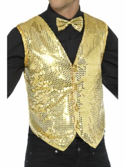 Sequin Gilet Goud