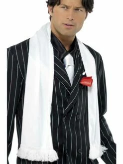 1920s Witte Sjaal Met Franjes