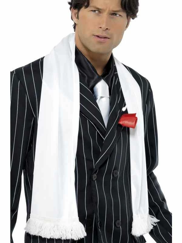 1920s Witte Sjaal Met Franjes 1 1920s Witte Sjaal Met Franjes