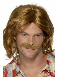 70's Super Troopers Pruik En Snor