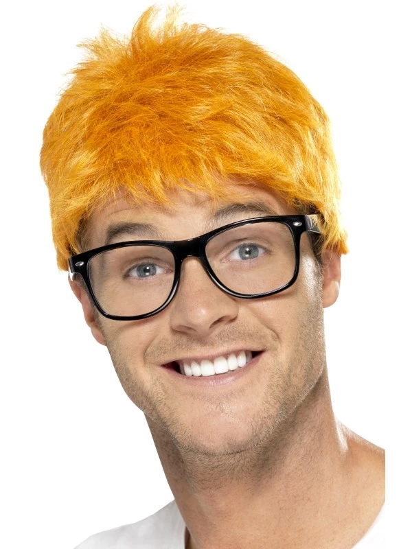 90's TV Presentator Pruik En Bril 1 90's TV Presentator Pruik En Bril