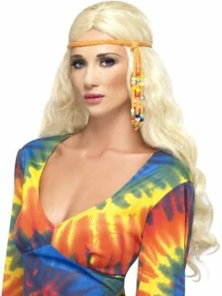1960s Hippie Gevlochten Kralen Haarband