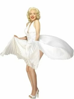 Top Kwaliteit Marilyn Monroe Witte Halterjurk -CarnavalKast Winkel 600x800 2435