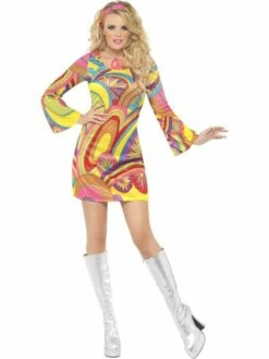 Fever 60's Flower Power Dames Kostuum -CarnavalKast Winkel 600x800 2502