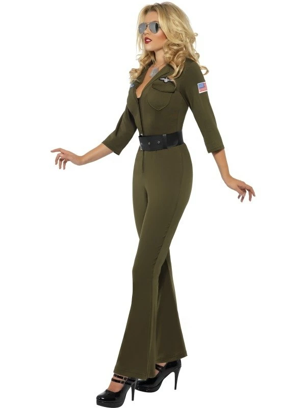 Top Gun Aviator Dames Kostuum 3 Top Gun Aviator Dames Kostuum - Afbeelding 3