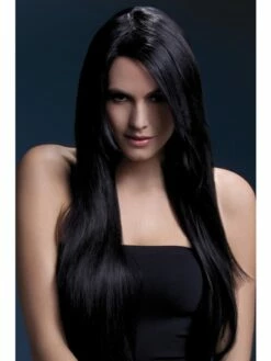 Fever Amber Pruik Zwart 71cm