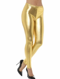 80s Metallic Disco Legging Goud