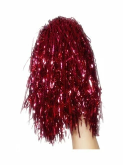 Pom Poms Metallic Red