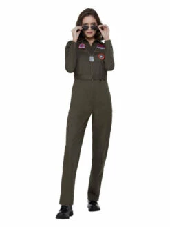 Top Gun Ladies Kostuum Khaki -CarnavalKast Winkel 600x800 2970