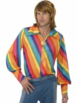1970s Regenboog Heren Shirt