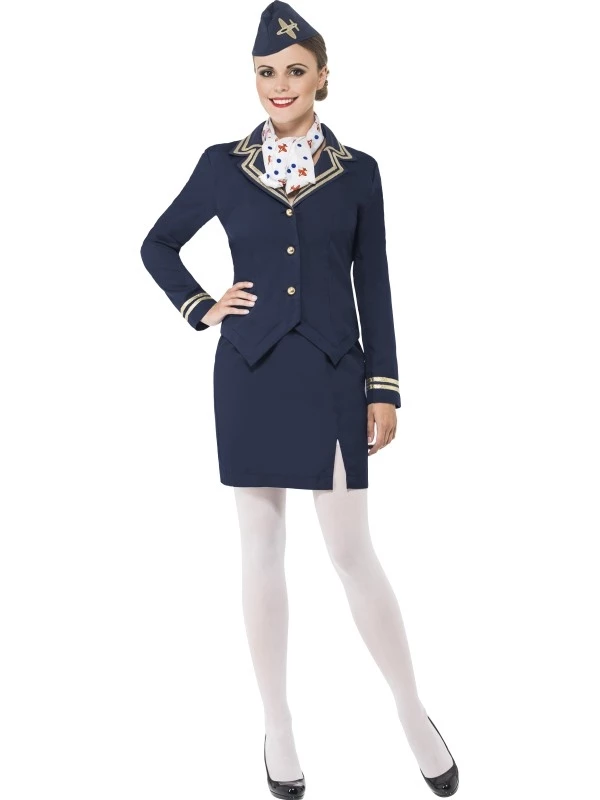 Airways Attendant Stewardess Dames Kostuum 1 Airways Attendant Stewardess Dames Kostuum