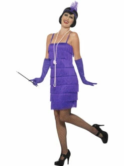 1920's Flapper Dress Paars