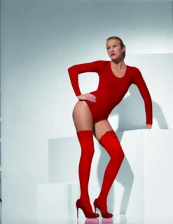 Rode Sheer Hold-Ups Met Kant -CarnavalKast Winkel 600x800 3441