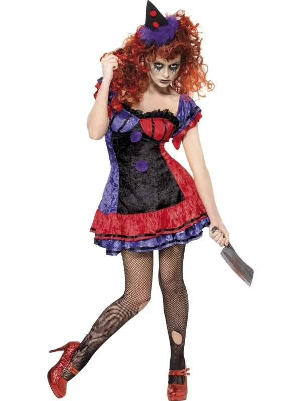 Circus Sinister Clown Dames Halloween Kostuum 1 Circus Sinister Clown Dames Halloween Kostuum