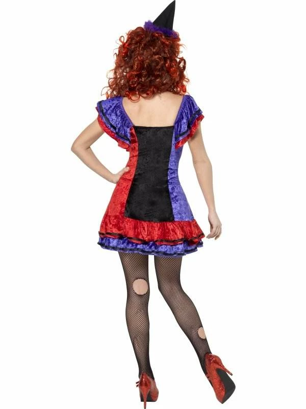 Circus Sinister Clown Dames Halloween Kostuum 3 Circus Sinister Clown Dames Halloween Kostuum - Afbeelding 3
