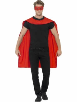 Rode Cape Met Oogmasker Superheld