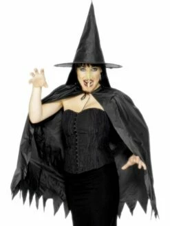 Heksen Verkleedsetje Met Cape, Heksenhoed & Neus