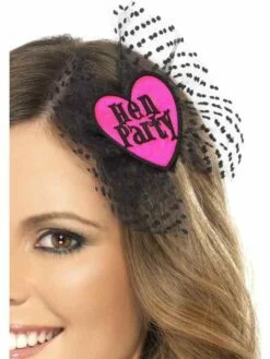 Hen Party Zwart Roze Haarclip