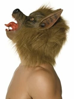 Bruin Weerwolf Halloween Masker -CarnavalKast Winkel 600x800 3850