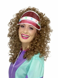 80s Light Up Zonneklep, Roze