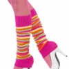 Beenwarmers Neon Gestreept Roze