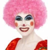 Crazy Clown Pruik Roze