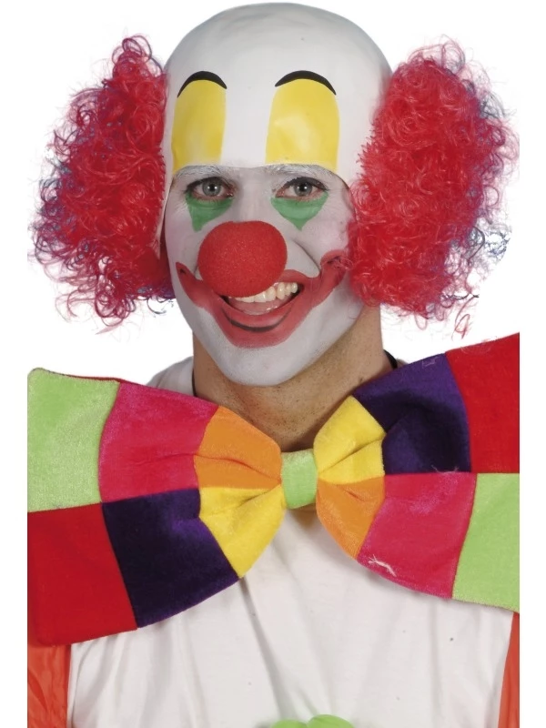 Clown Pruik Met Rood 1 Clown Pruik Met Rood