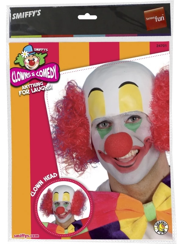 Clown Pruik Met Rood 2 Clown Pruik Met Rood - Afbeelding 2