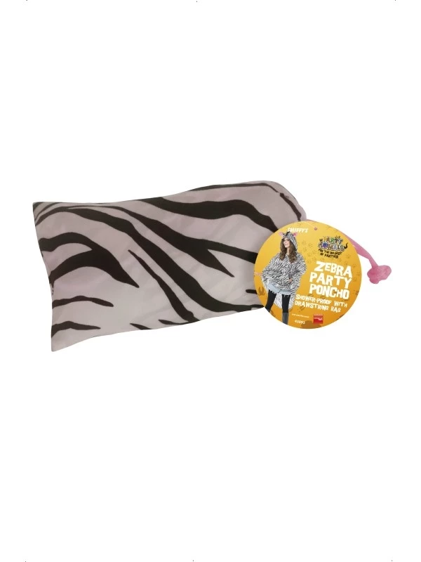 Festival Zebra Party Poncho 2 Festival Zebra Party Poncho - Afbeelding 2
