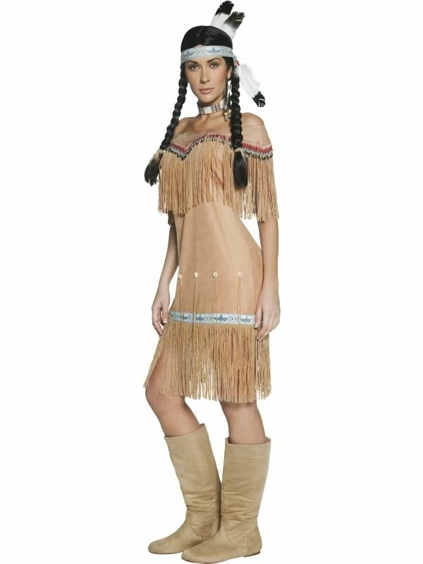 Western Authentic Indian Lady Kostuum 2 Western Authentic Indian Lady Kostuum - Afbeelding 2