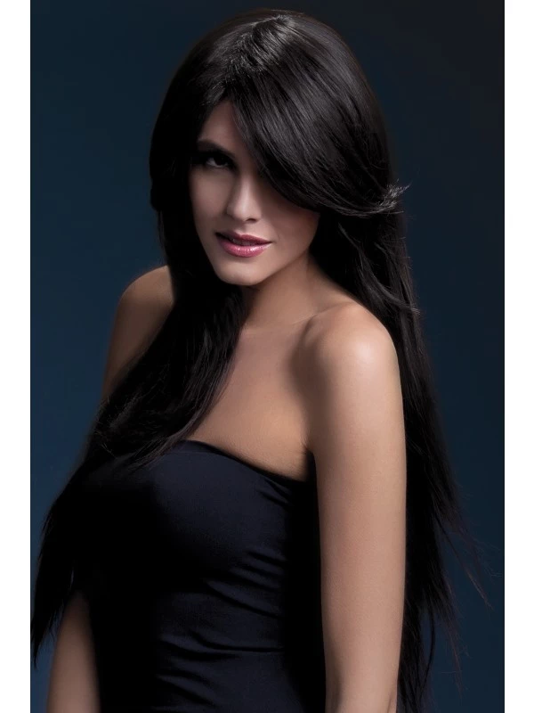 Fever Amber Pruik Donker Bruin 71cm 1 Fever Amber Pruik Donker Bruin 71cm