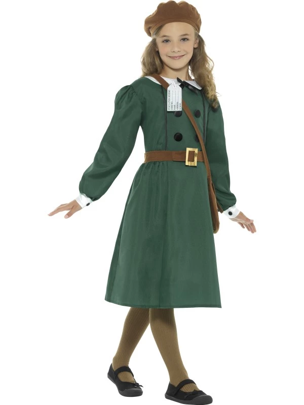 WW2 Evacuee Girl Kostuum 3 WW2 Evacuee Girl Kostuum - Afbeelding 3