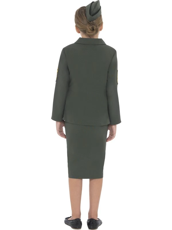 WW2 Army Girl Kostuum Kids 2 WW2 Army Girl Kostuum Kids - Afbeelding 2