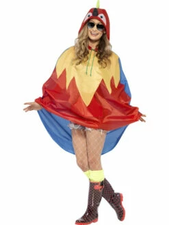 Festival Parrot Party Poncho